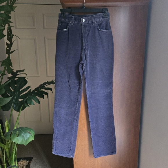 Vintage Chic Purple Corduroy Straight Leg Pants - Picture 1 of 3